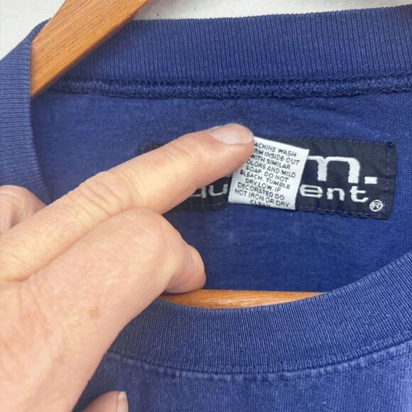 Vintage BUM Equipment T-Shirt Made In USA Authentic Jeanswear BUM EQUIPMENT Sz L - Picture 6 of 6